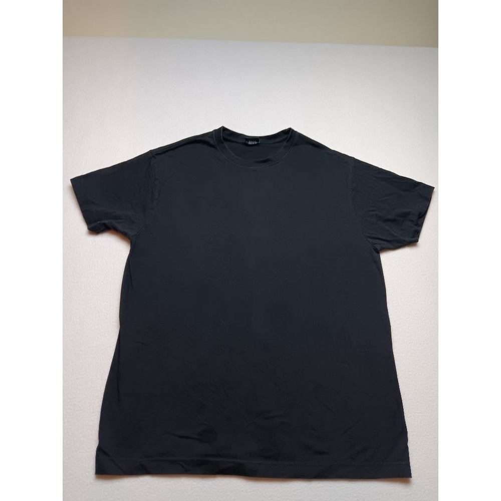 Skyland Tees Mens L Black T-Shirt 100% Cotton Crew Neck Short Sleeve Basic Tee